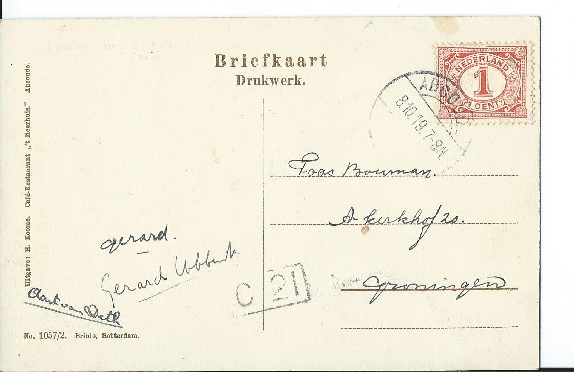 Abcoude (UT), Bad- en Zweminrichting b/h Bondscafe-Restaurant "'t Meerhuis", 2730