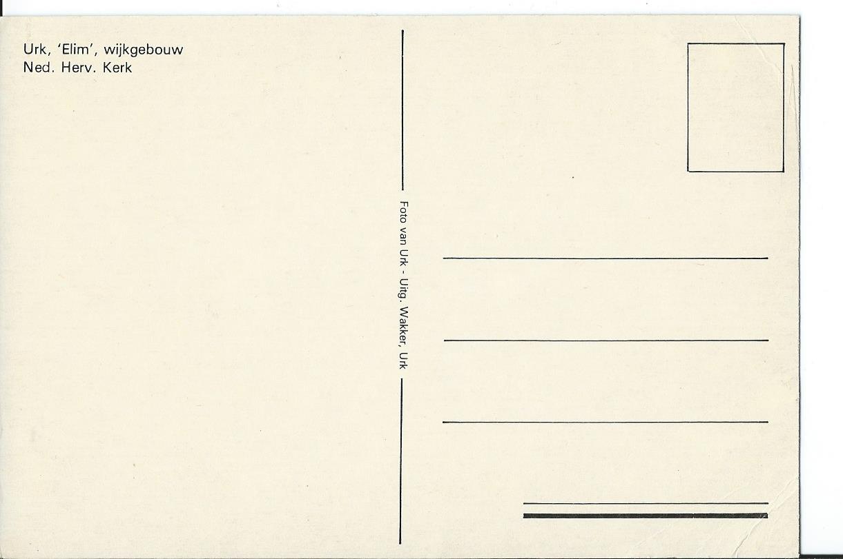 Urk (FL), "Elim" Wijkgebouw, Ned. Herv. Kerk