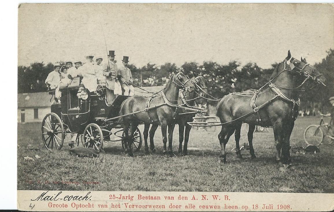 Haarlem (NH), 25-Jarig bestaan van den A.N.W.B., Mail-coach