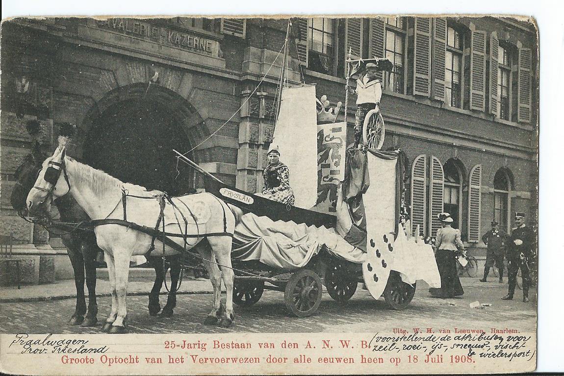 Haarlem (NH), 25-Jarig bestaan van den A.N.W.B., Praalwagen prov. Friesland