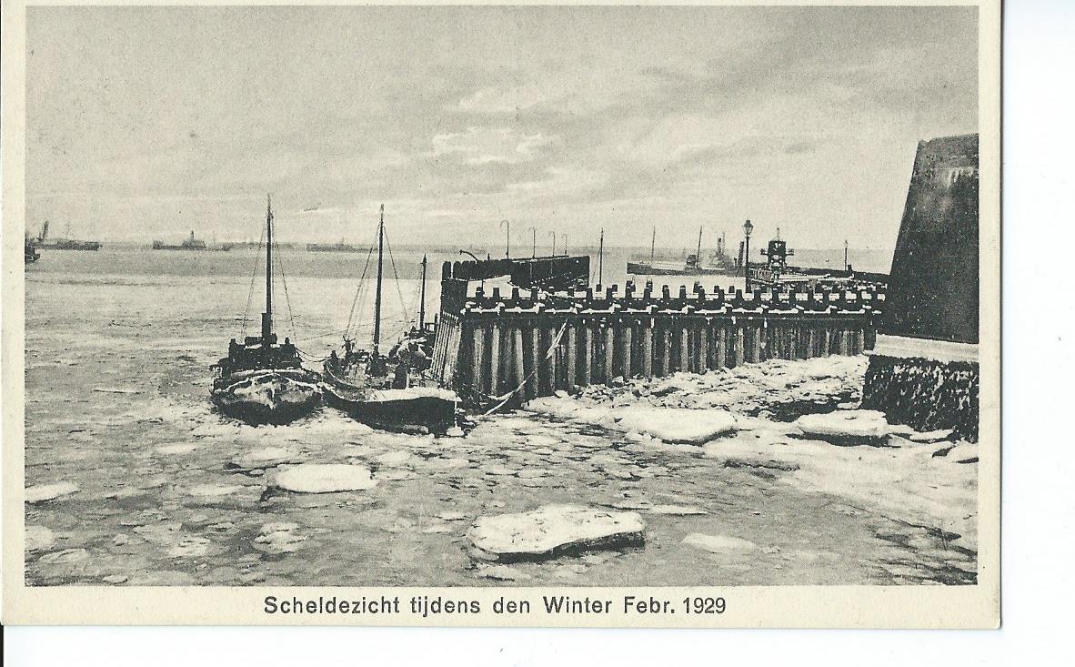 Vlissingen (ZL), Scheldezicht tijdens den Winter Febr. 1929