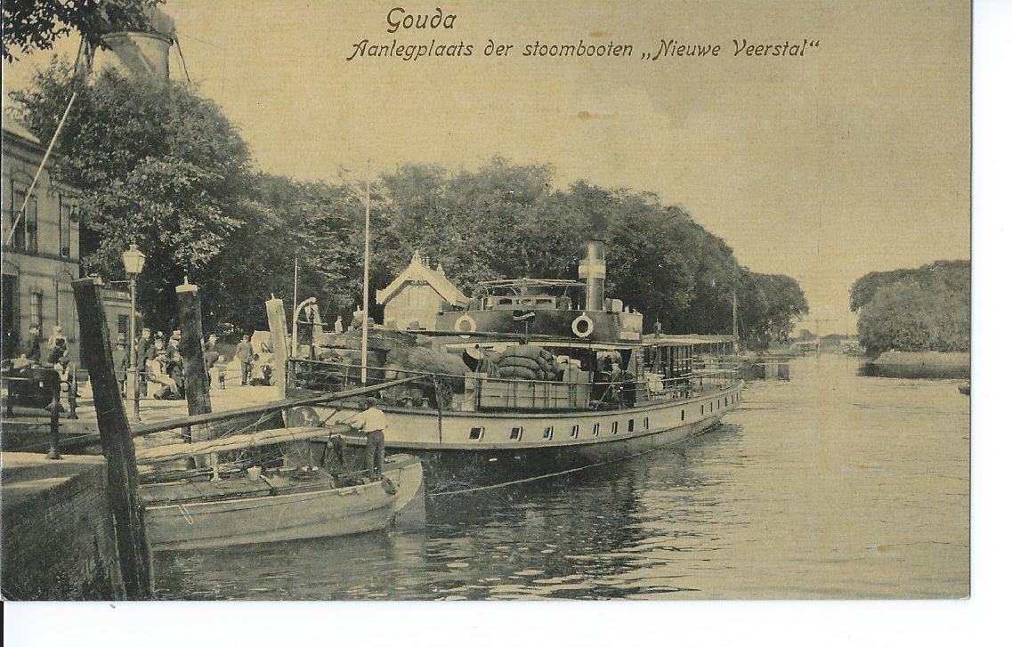 Gouda (ZH), Aanlegplaats der stoombooten "Nieuwe Veerstal", 2517