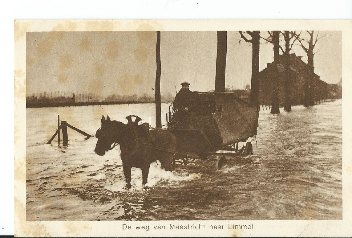 Maastricht (LB), De weg van Maastricht naar Limmel, Watersnood 1925 - 1926