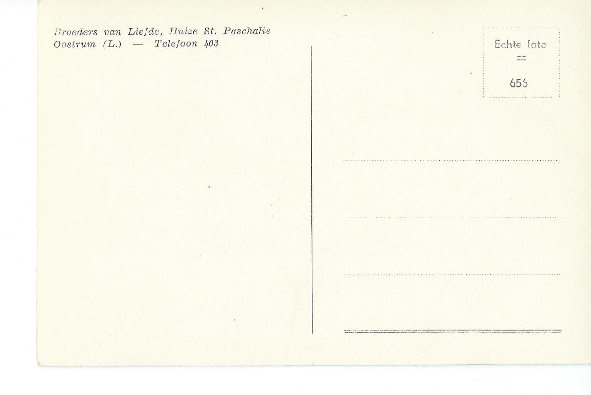 Oostrum (LB), Broeders van Liefde, Huize St. Paschalis