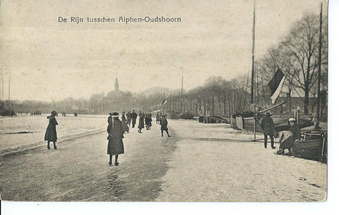 Alphen aan den Rijn (ZH), de Rijn tusschen Alphen-Oudshoorn