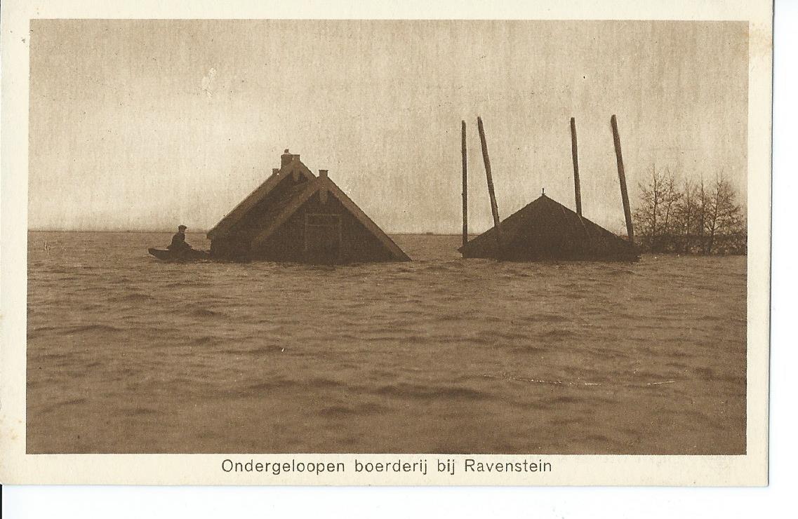 Ravenstein (NB), Ondergelopen boerderij, Watersnood 1925 - 1926
