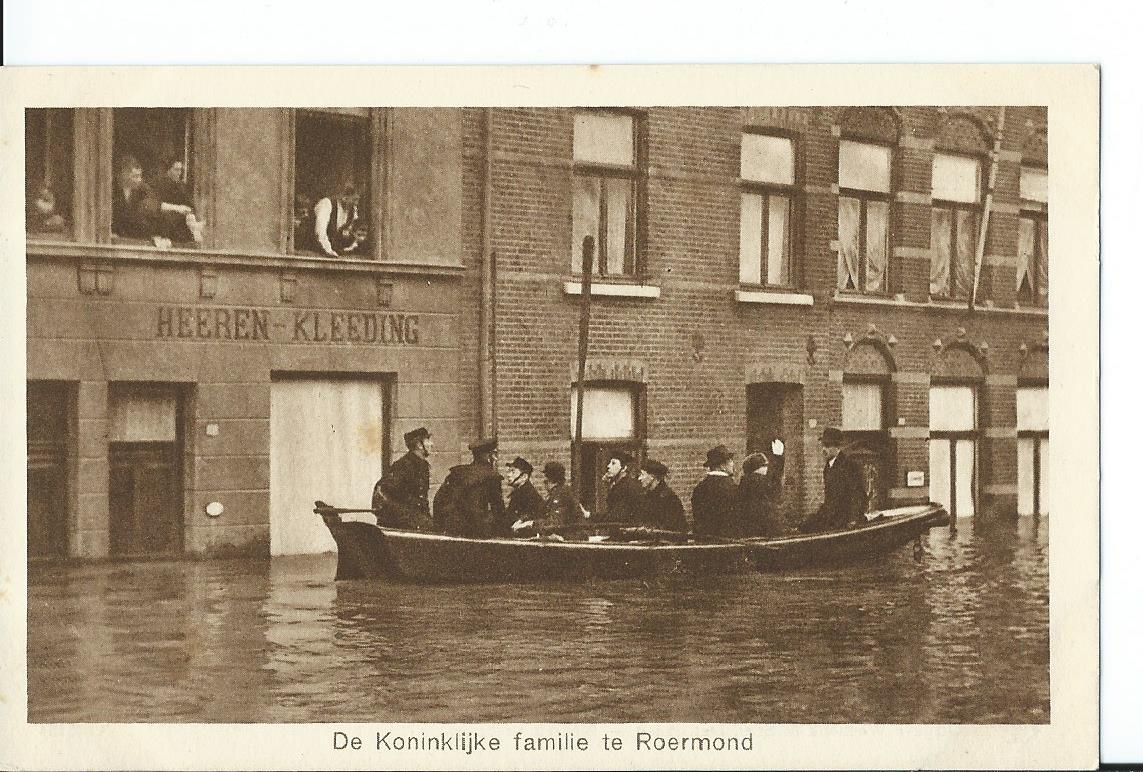 Roermond (LB), Watersnood 1925-1926, De Koninklijke familie te Roermond