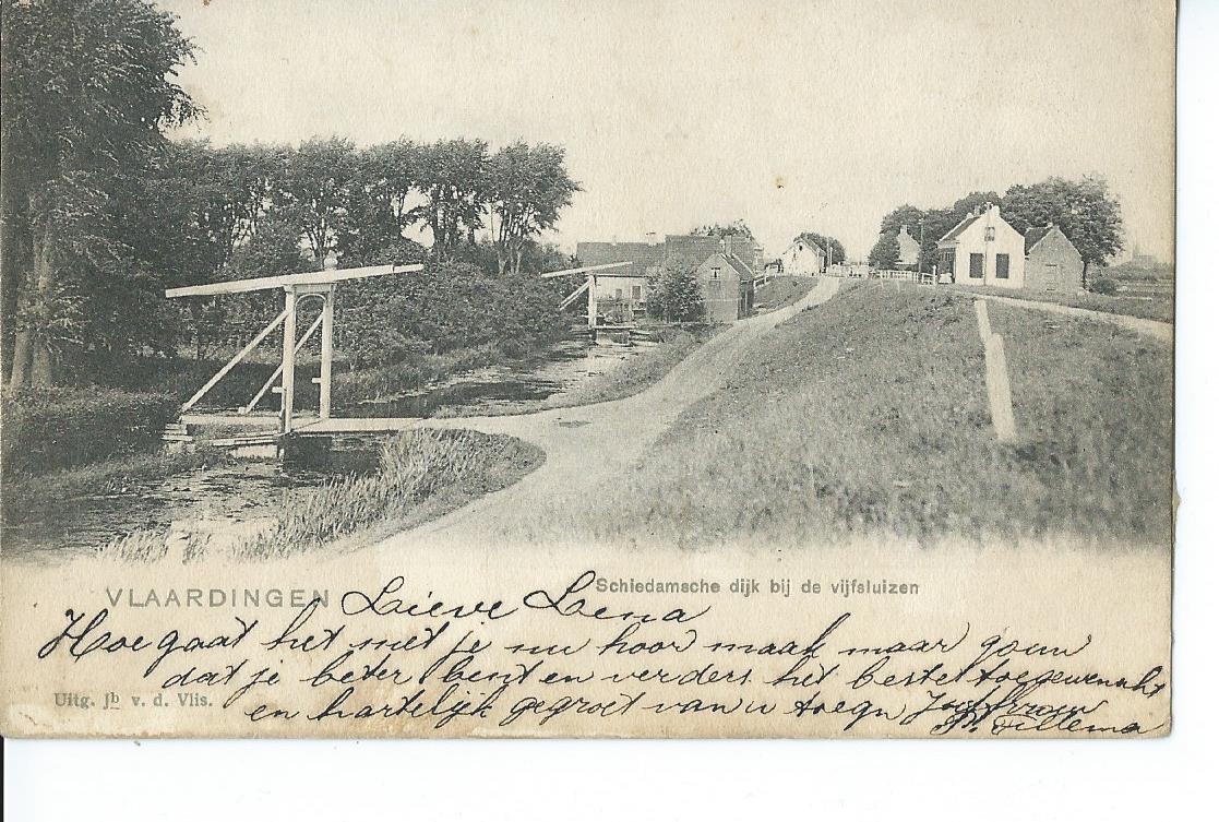Vlaardingen (ZH), Schiedamsche dijk bij de vijfsluizen, 2725