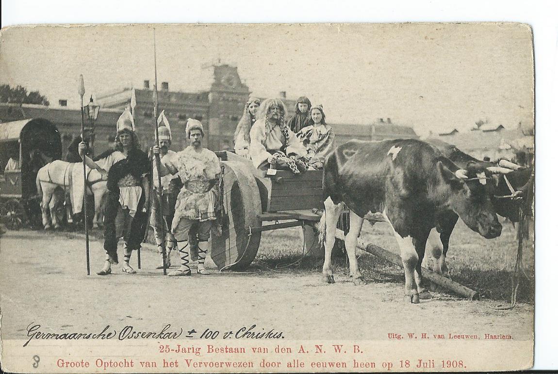 Haarlem (NH), 25-Jarig bestaan van den A.N.W.B., Germaansche Ossenkar ca. 100 v. Chr.