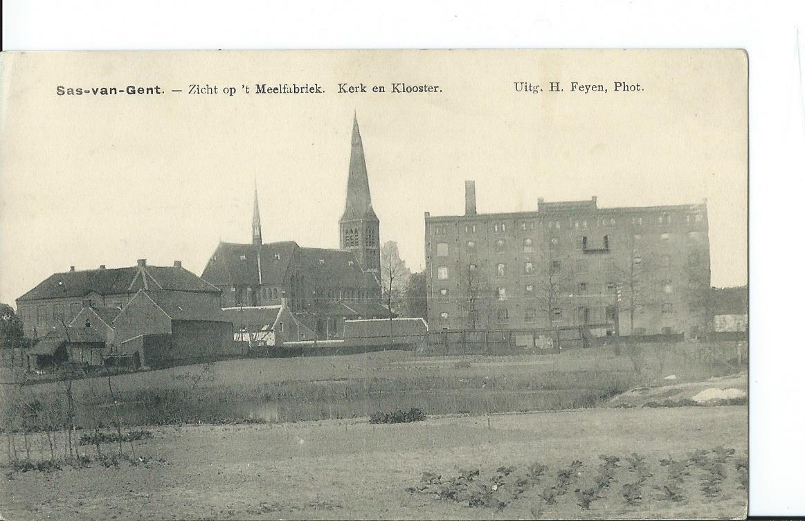 Sas van Gent (ZL), Zicht op 't Meelfabriek, Kerk en Klooster