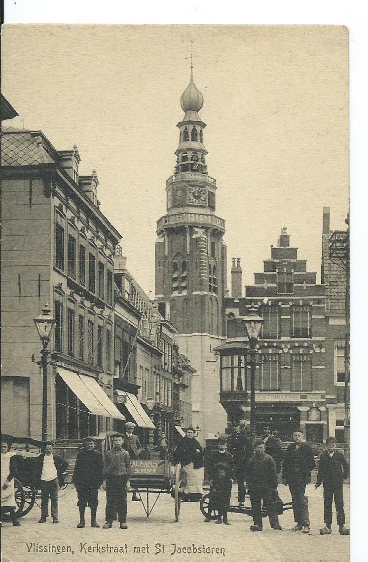 Vlissingen (ZL) Kerkstraat met St. Jacobstoren, 2756