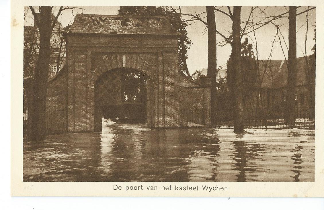 Wijchen (GL), Watersnood 1925-1926, De poort van het kasteel Wychen
