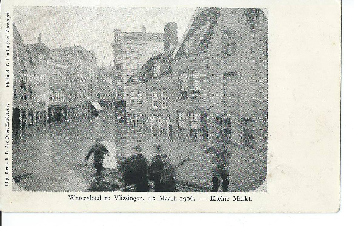 Vlissingen (ZL), Watervloed 12 Mart 1906, Kleine Markt