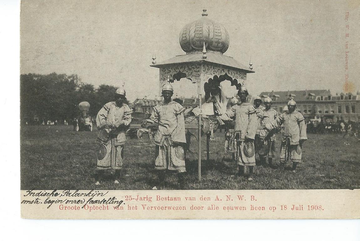 Haarlem (NH), 25-Jarig bestaan van den A.N.W.B., Indische Palankijn omstr. begin onzer jaartelling