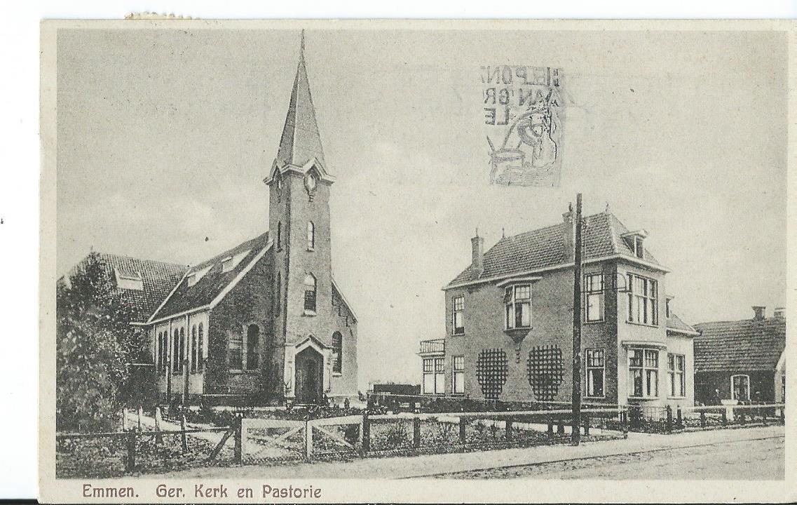 Emmen (DR),  Ger. Kerk en Pastorie