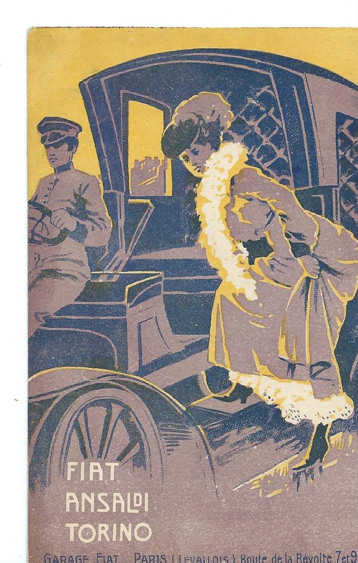 FIAT, reclamekaart voor FIAT Paris, Garage Levallois 