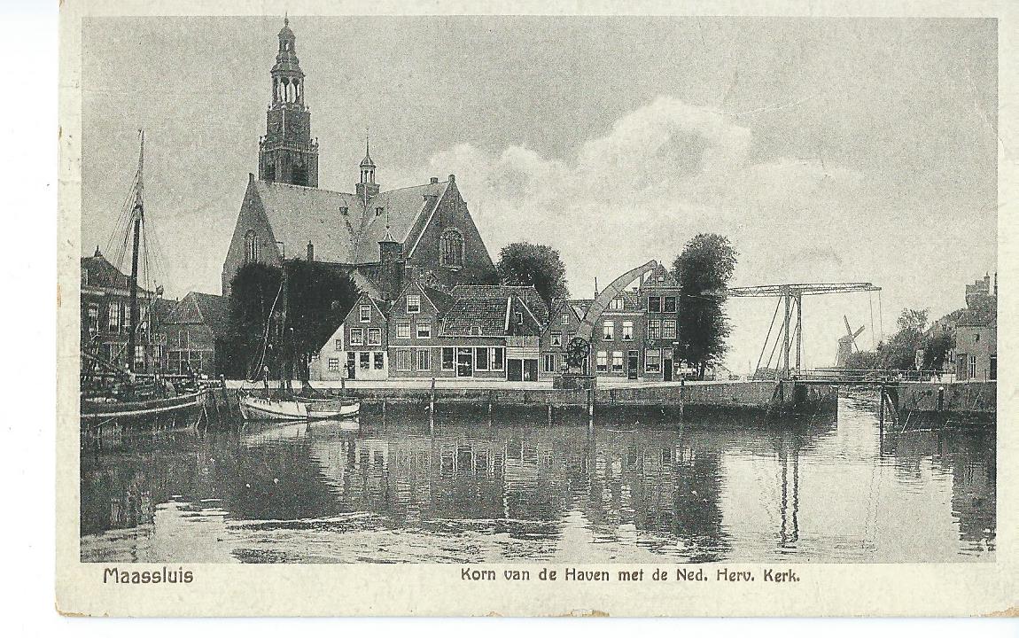 Maassluis (ZH), Kom van de Haven met Ned. Herv. Kerk