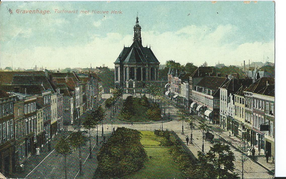 's-Gravenhage (ZH), Turfmarkt met Nieuwe Kerk
