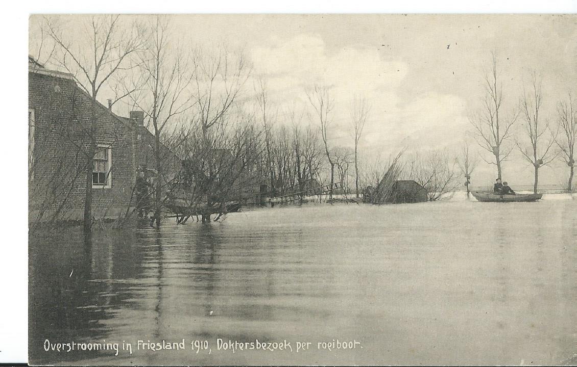 Friesland (FR), Overstrooming 1910, Doktersbezoek per roeiboot