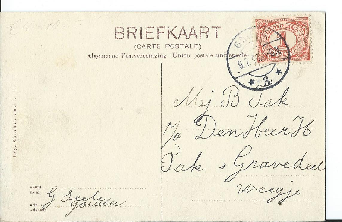Gouda (ZH), Fluwelesingel met watermachine, 2516