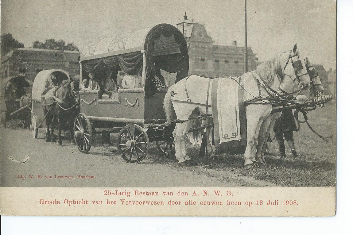 Haarlem (NH), 25-Jarig bestaan van den A.N.W.B., Reiswagen uit de 17e eeuw