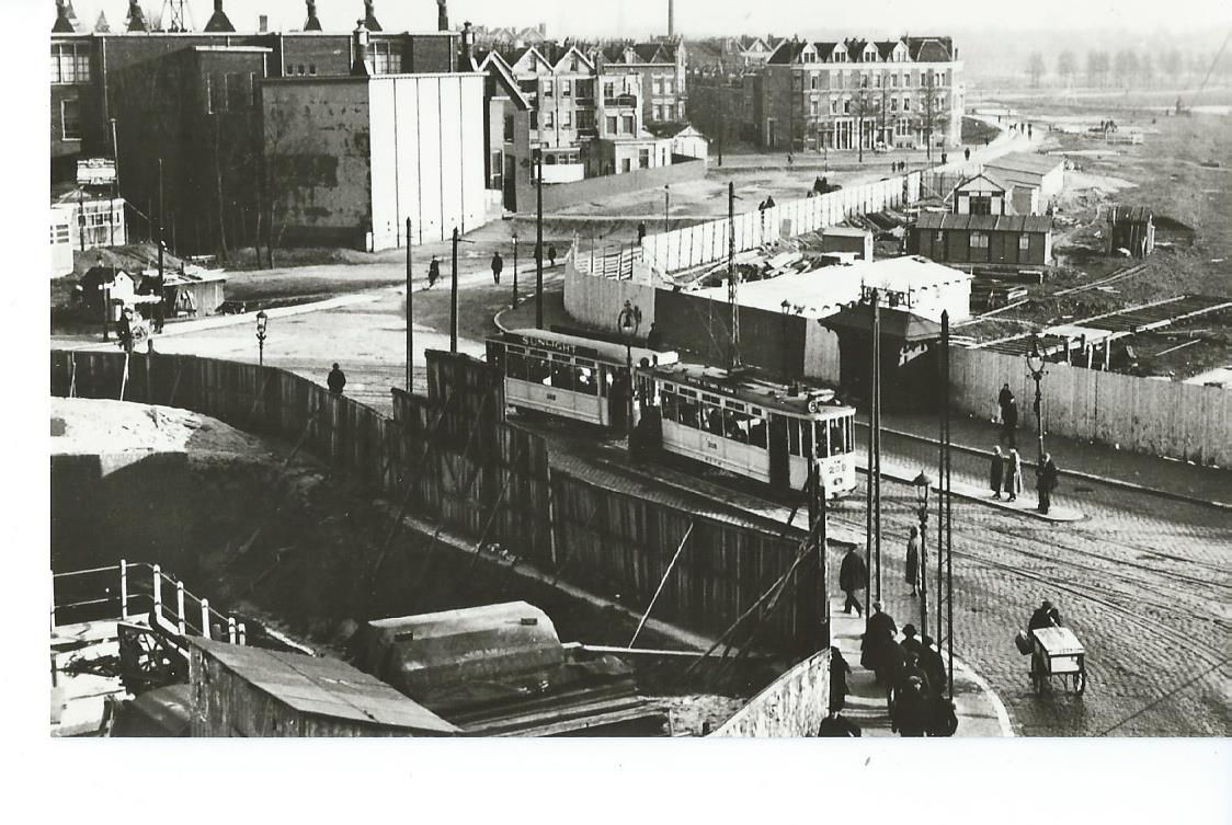 Rotterdam (ZH), Lage Erfbrug in aanbouw (1924), reclamekaart
