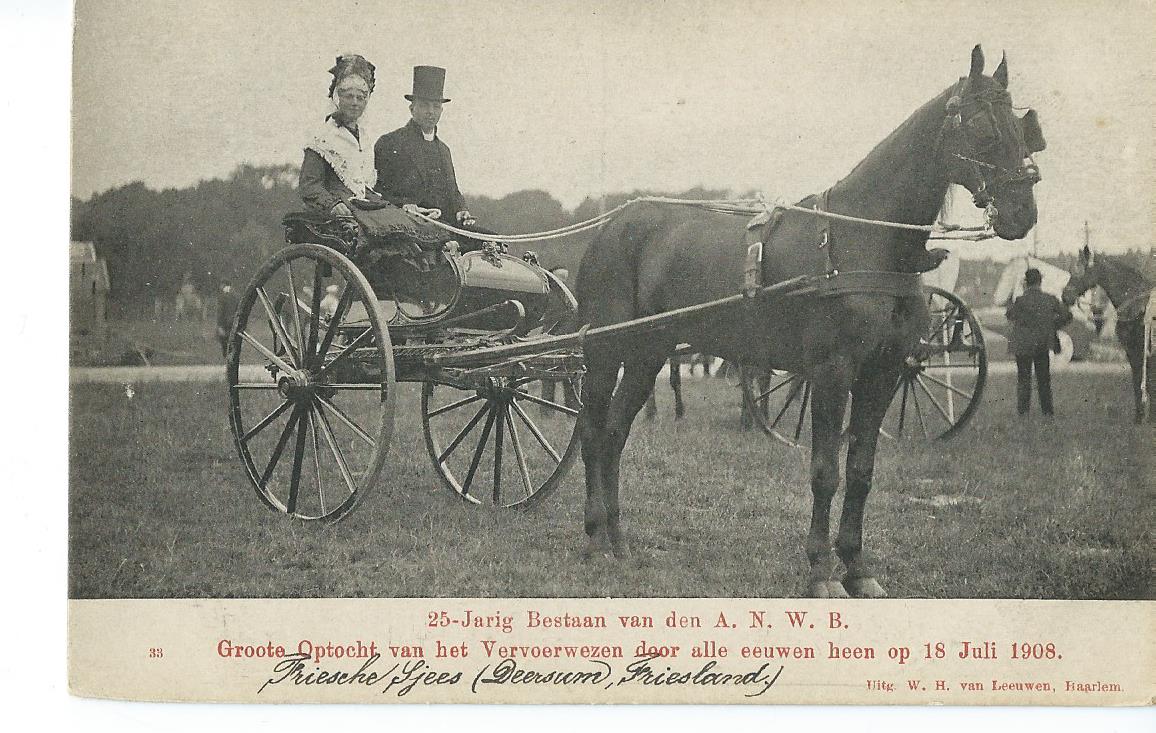 Haarlem (NH), 25-Jarig bestaan van den A.N.W.B., Friesche Sjees (Deersum, Friesland)