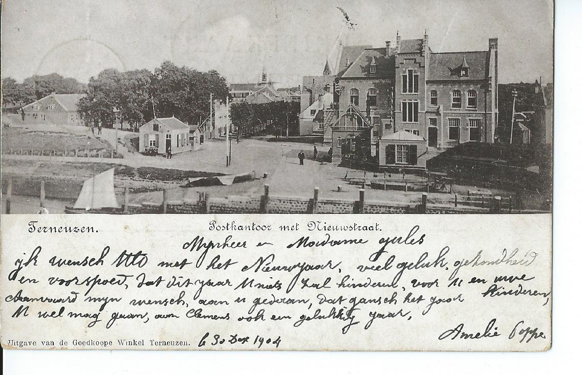 Terneuzen (ZL), Postkantoor met Nieuwstraat, 2754